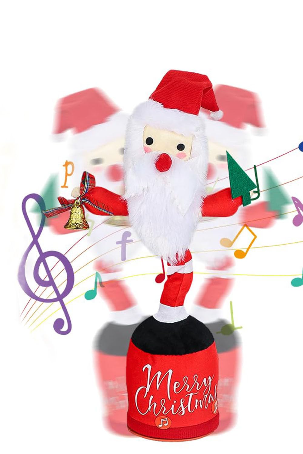 ITODA Twerking Santa Claus Speaking Record Repeat Santa Claus Elk Snowman Toys Electric Dancing Shaking Santa Christmas Figurine Christmas Doll Music Toy Xmas Electric Dolls Gift
