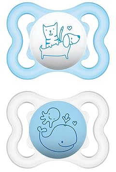 MAM 66667411 - Air Silikon 0-6 für Jungen, Doppelpack