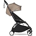 Babyzen YOYO2 Stroller - Black Frame with Taupe Seat Cushion & Canopy