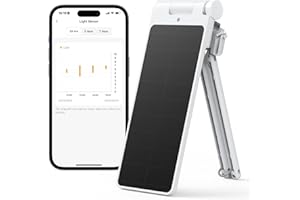 SwitchBot Solar Panel Charger for Curtain 3 - Performance Upgrade, Easy to Use, Support Low Light Charging, Smart Solar Panel for SwitchBot Curtain 3 Rod/U Rail, Non-Stop Solar Power Supply