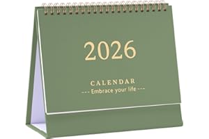 Small Desk Calendar 2025-2026 - 7.48x6.3 Inch Standing Flip 2026 Calendar - 18 Months July 2025 to December 2026 Desktop Cale