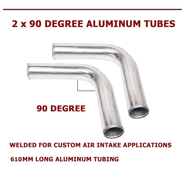 UNIVERSAL 8 PCS 2.5-INCH INTERCOOLER PIPING KIT + U BEND + T-BOLT CLAMPS + SILICONE COUPLERS
