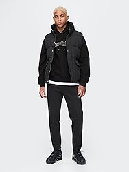 GAP mens Logo Fleece Hoodie True Black V2 L