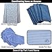 DII Cleaning, Washing, Drying, Ultra Absorbent, Microfiber Dishcloth, 12x12 (Set of 6) - Blue