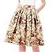 Taydey Women Midi 50's Vintage Swing Skirt Size M Golden Flower