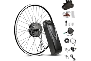 YS YOSE POWER 26 inch Ebike Conversion kit 48V500W Rear Front Motor Wheel with 48V13Ah Battery Fit for 6S 7S 8S 9S 10S Cassette Screwed Brushless Motor Kit