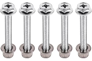 ZYLOPLINX 5 PCS Auger Shear Bolt and Lock Nut Kit Compatible with John Deere Part Numbers 19M7834 4M7397 Screw and Lock Nut Stainless Steel Material (5)