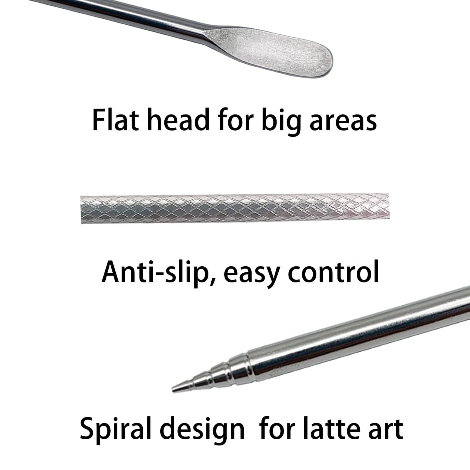 Stainless-steel Coffee Latte Art Pen - Spice Pen Cappuccino Espresso Machine Accessory Fancy Stitch Barista Tool, 2 Pieces…