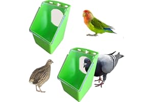 SRRPSPIGEON Pigeon Feeder Water 2 Pack Quail Bird Chicken Feeder Water Dispenser Drinkers with 2 Hole Pet Bowls & Feeders Eat Food