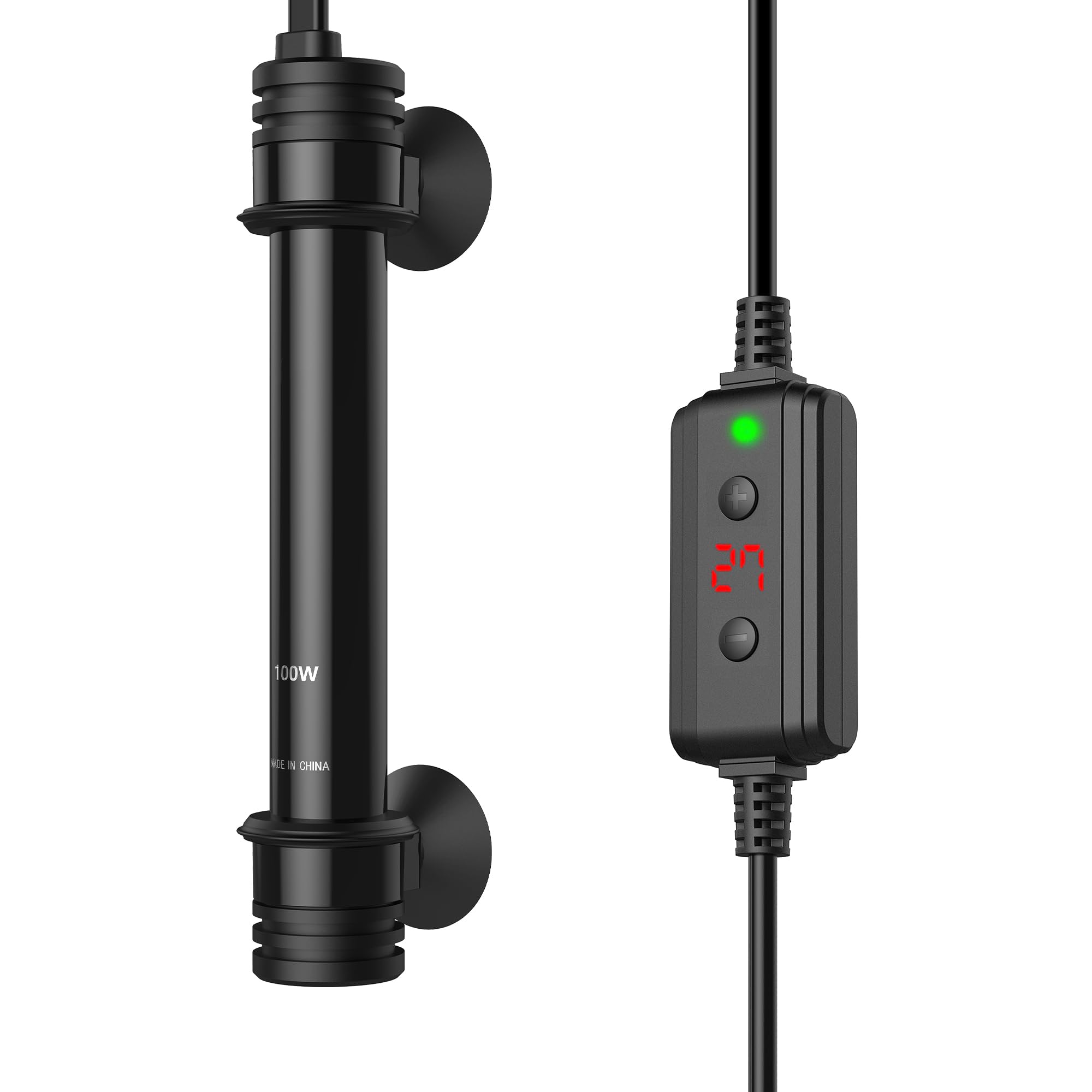 NICREW Fish Tank Heater, Submersible Aquarium Heater with External Temperature Controller, for Fish Tanks up to 70 Liters, 100W