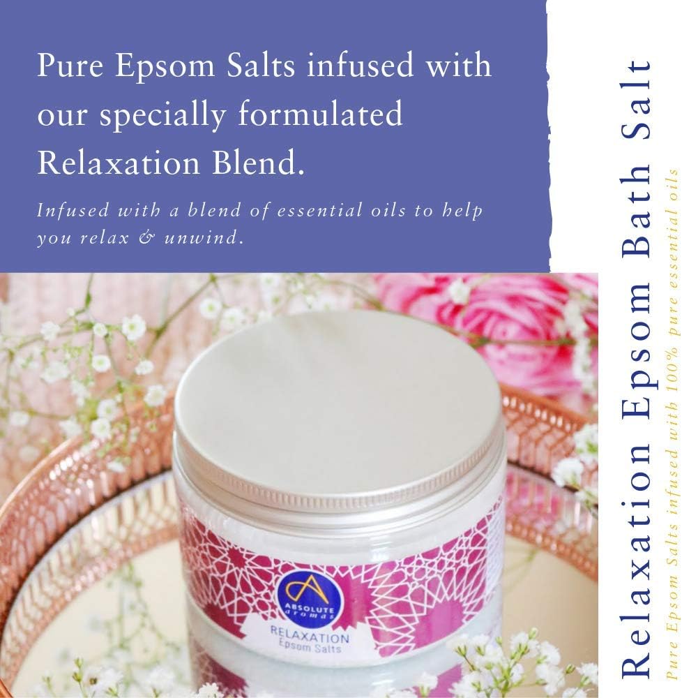 Absolute Aromas Relax & Revitalise Epsom Bath Salts Gift Set, 3 x 300g Lavender, Detox and Relaxation - Image 5