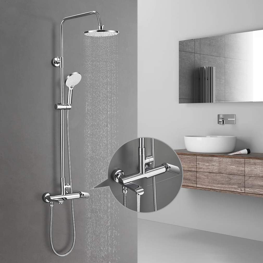 BONADE Regendusche Duschsystem mit Armatur Edelstahl Duschset inkl. Duschbrause, Verstellbare ...