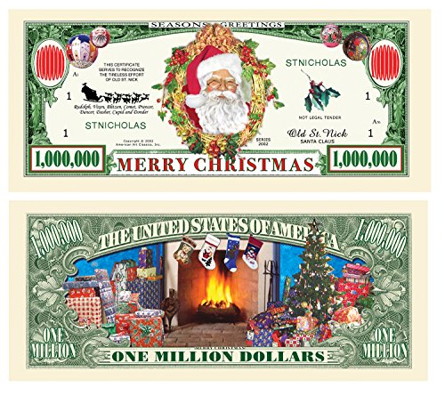 Funny Happy Birthday Million Dollar Bills - Pack Of 5 Fake Money Notes For Parties & Gags