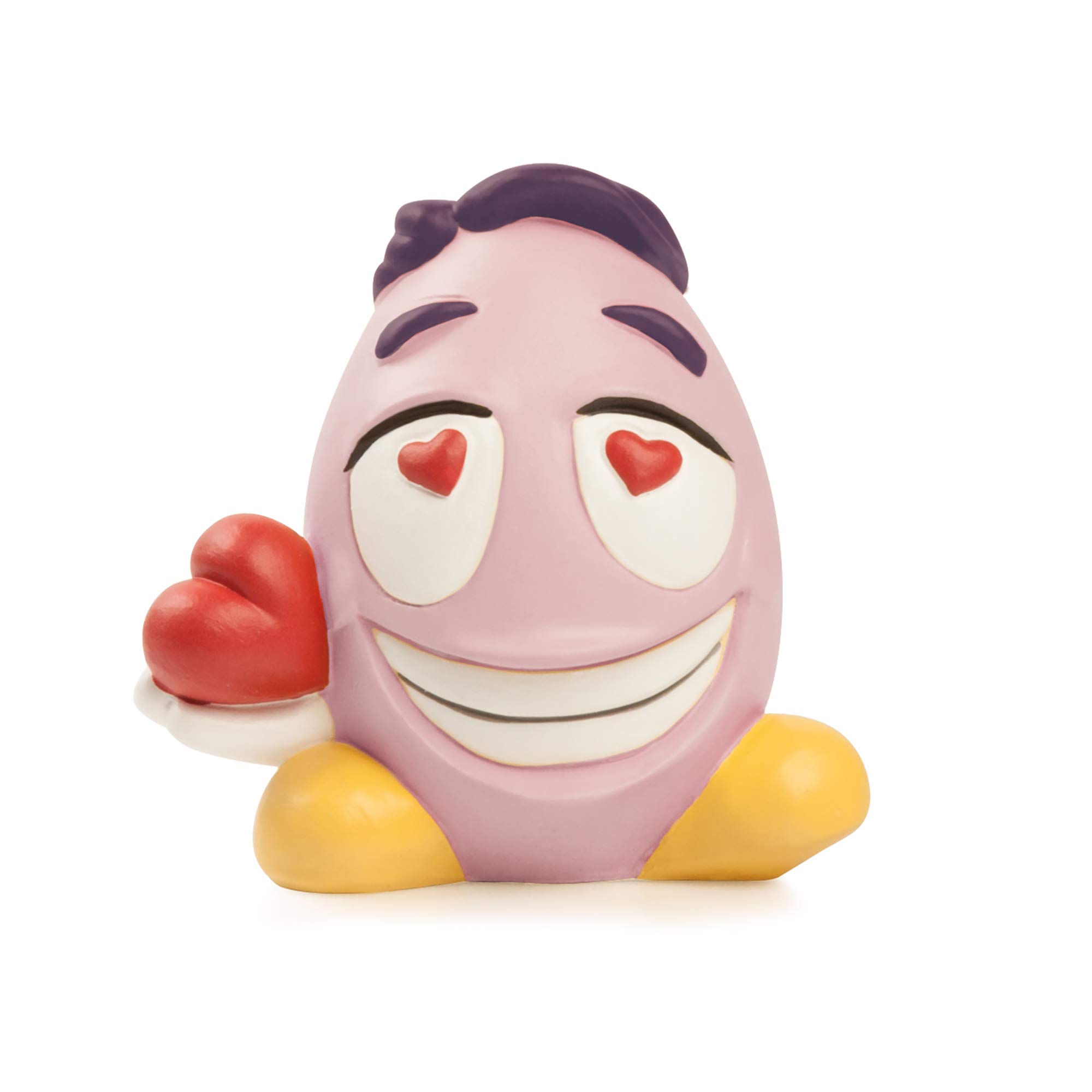 Studio Egan ov17 ovoticon, Model Love Figurine, Ceramic, Pink, 7 x 7 x 9 cm