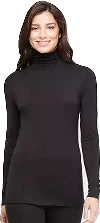 Cuddle Duds Women's Softwear with Stretch Long Sleeve Turtle Neck Top ...