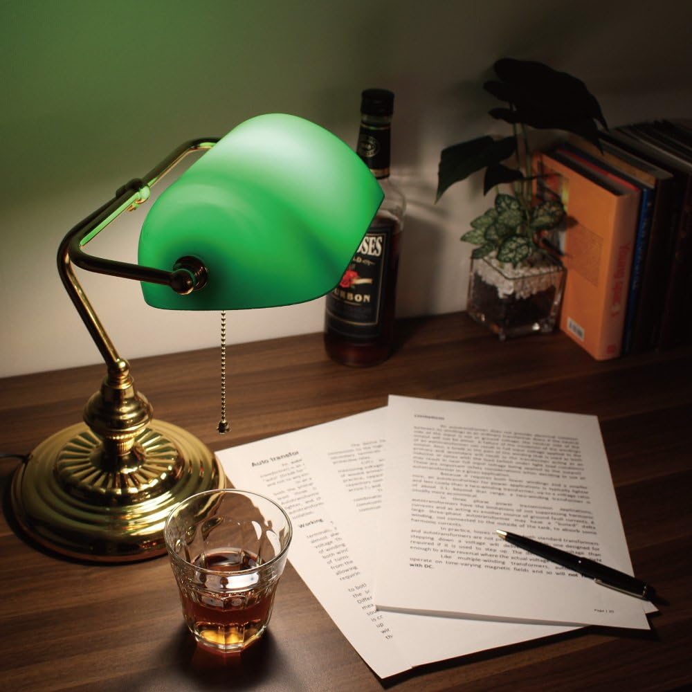 Amazon Co Jp バンカーズランプ デスクライト Bankers バンカーズ 銀行家 おしゃれなグリーンのシェード Led 対応 ヴィンテージ アンティーク ノスタルジック Diy 工具 ガーデン