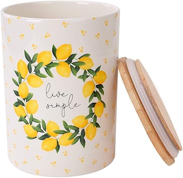 lemon tea coffee sugar canisters