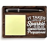 Administrative Professional Sticky Note Holder Administrative Professional Day Gifts for Secretary Admin Assistant Self-Stick Note Pad Holders Office Decor