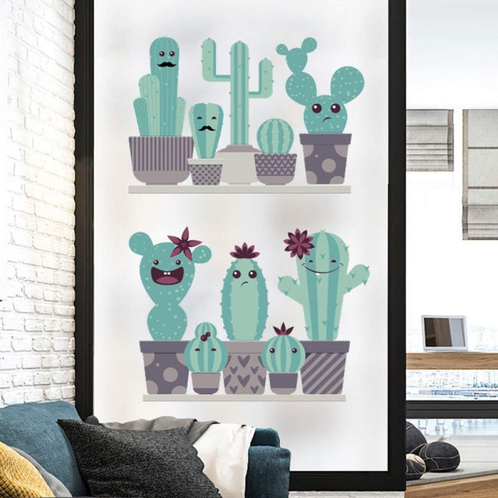 EBONP Wall Sticker christmas birthday festival gift Succulents Cactus Pot Plant flowers DIY Wall Sticker Living room Nursery Sofa Background Wall Mural Art Vinyl Removable Poster
