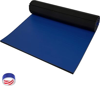 blue tumbling mats