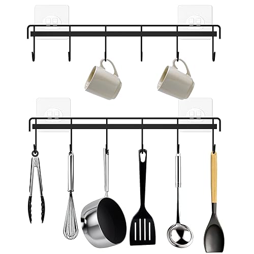 HOMEBROS Kitchen Utensil Hanger, Adhesive Utensil Holder Wall