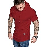 Aiyino Men's S-5XL Athletic Hoodies Sport Sweatshirt Solid Color Fashion Pullover