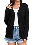 TASAMO Women Long Sleeve Button Down V Neck Cute