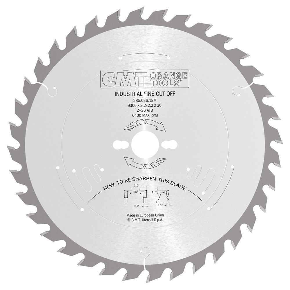 CMT Orange Tools 285.036.12M - Finishing Saw Blade 300X3.2X30 Z=36 10Atb