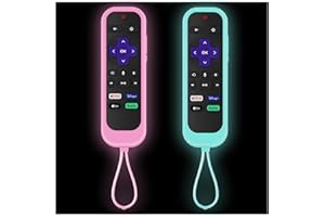 Gavyqier 2Pack Silicone Protective Controller Cover fits for Roku TV Voice Remote | Element Roku | Westinghouse Roku TV Contr