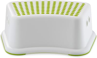 Straame Non-Slip Toddler Step Stool, Green & White, Practical Potty Training