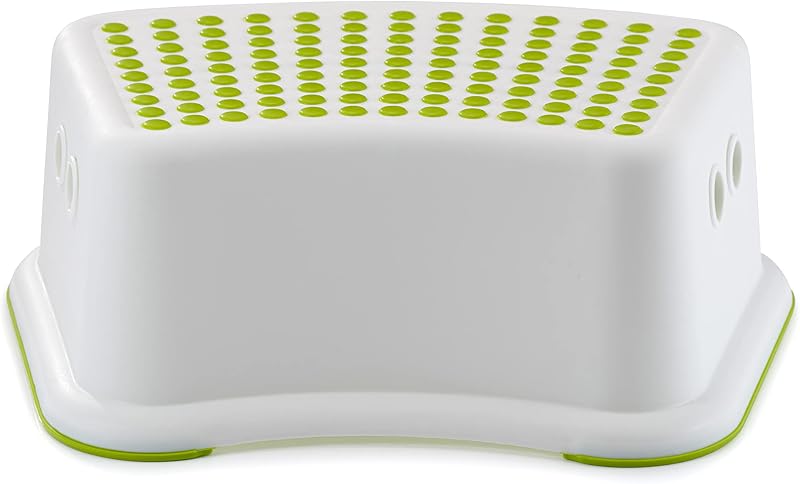 Straame Non-Slip Toddler Step Stool, Green & White, Practical Potty Training