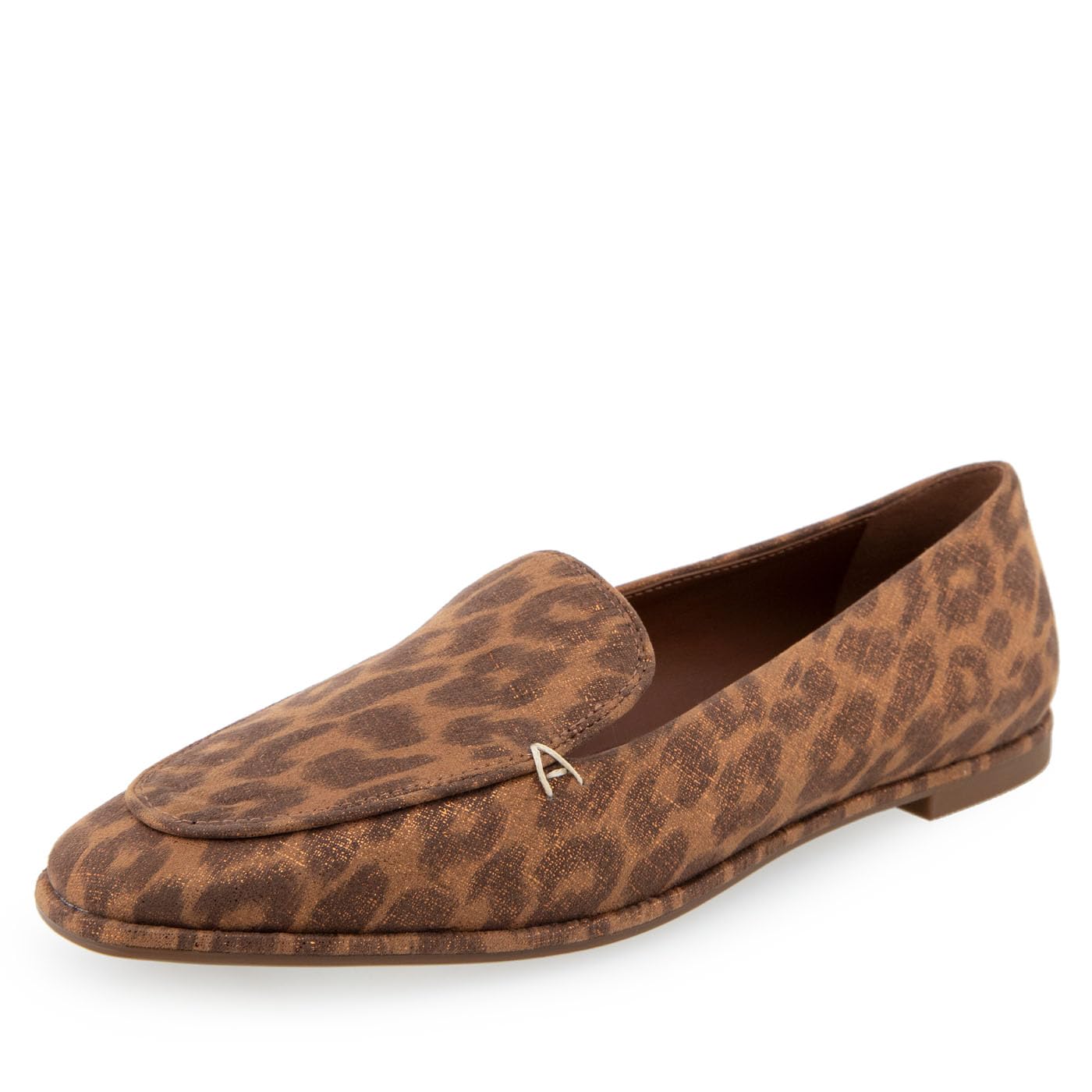 Aerosoles Women’s NEO Loafer Flat, Leopard Metallic Faux Suede, 8