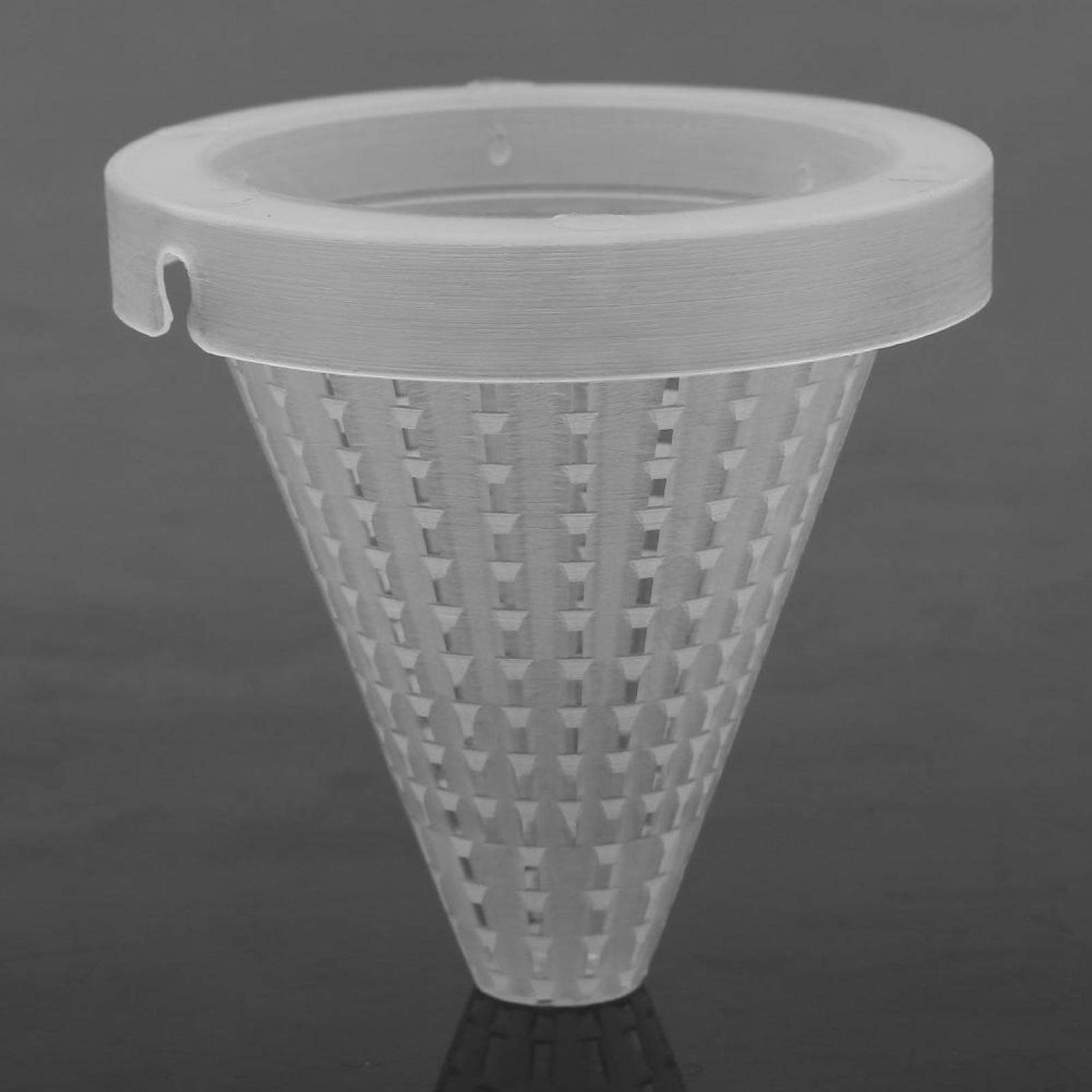 Pssopp Aquarium Feeder, Cone Aquarium Food Dispenser Aquarium Cone Red Worm Bloodworm Feeder with Suction Cups for Aquarium Food Dispensing