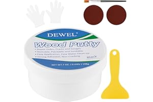 DEWEL Wood Putty, Black New Upgrade Wood Putty Filler Paintable, Stainable, Sandable,Furniture Repair Kit Quickly Restore Hol