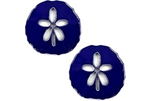 MERIDIAN TILE PRODUCTS Aquatic Custom Tile Porcelain Swimming Pool Sand Dollar Step Marker Mosaic (4" - Cobalt Blue) (2 Pack)