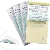 iHMeiju 6 Pack Guest Checks 300 Sheets Red Waiter Order Pads Restaurant Food view 7