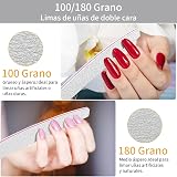 BLESWIN Professional Nail Files 12 Pack Double Sided 100/180 Grit view 5