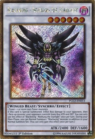 Yu-Gi-Oh! - Blackwing - Nothung the Starlight (PGL2-EN013) - Premium Gold: Return of the Bling - 1st Edition - Gold Secret Rare