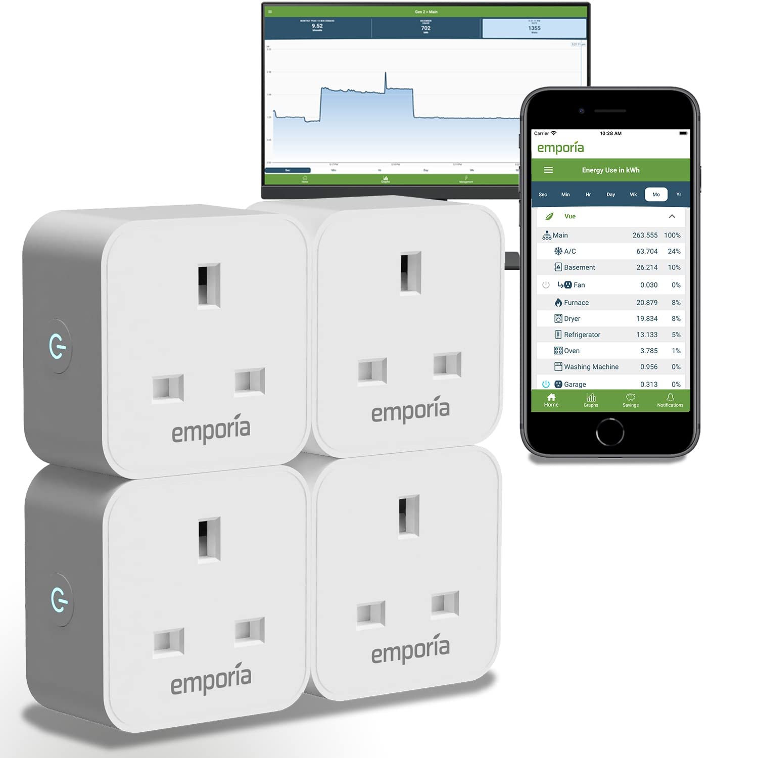 EMPORIA Smart Plug with Energy Monitoring | 16A Max / 10A Continuous | WiFi Smart Outlet | Mobile App | compatible with Alexa | UKCA Certified (4)