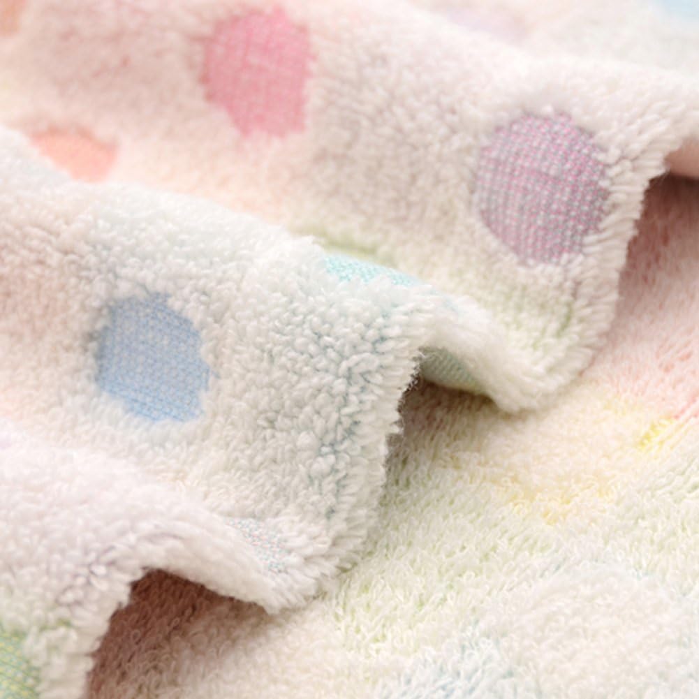 Pidada 100% Cotton Hand Towels Polka Dot Pattern Super Soft Highly Absorbent Towel for Bathroom 13.4 x 30 Inch Set of 2 (Beige): Home & Kitchen