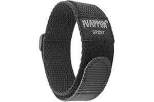 IVAPPON Hook Loop Sport Watch Strap 18mm 20mm 22mm Nylon Straps Black Blue Fastening Watchband