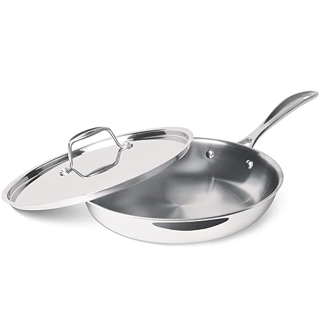 Treo by Milton Triply Stainless Steel Fry Pan with Lid, 22 cm / 1500 ml