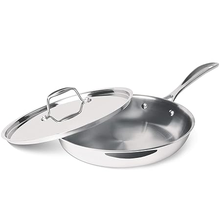 Treo by Milton Triply Stainless Steel Fry Pan with Lid, 24 cm / 1700 ml