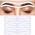 24Pairs Eyebrow Stencil Stickers Disposable, Adhesive Eye Brow Stencils for Women, 3Shapes Eyebrow Shaping Tape Strips, Airbrush Eyebrow Stencils Mapping Guides Brow Template for Tinting Makeup