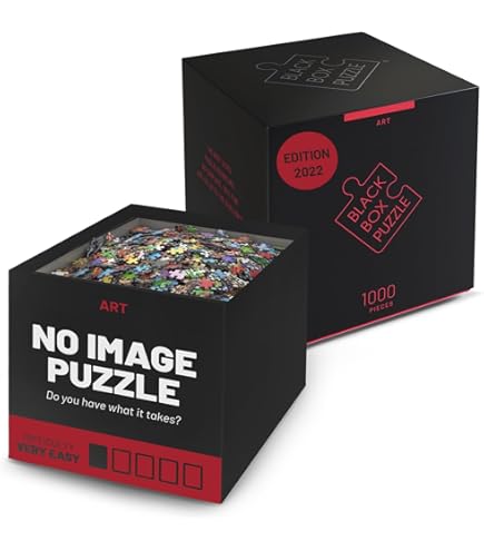 Black Box Puzzle 1000 Pieces, Blackbox Puzzle with Surprise Motif