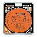 CMT P1201C One Ripping + One Finishing Blade for Sliding Compound Miter for Soft/Hardwood, Plywood and OSB Panels, Orange