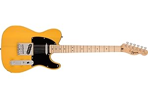 FENDER Squire Sonic Telecaster Electric Guitar, Butterscotch Blonde, Maple Fingerboard