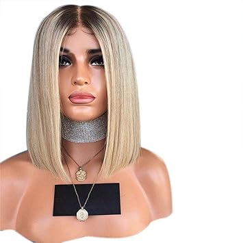 Symboat Women Bob Style Straight Hair Wig Synthetic Gradient