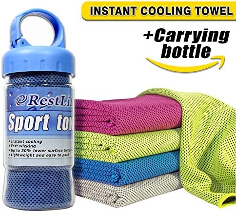 Gym towel - Snap Cooling Towel - Cool Towel - Mens Womens Gym Towel - Sport Towel - Best Cooling Towel - Use for Bowling Fitness Yoga Travel Golf Camping Hiking Running - Blue