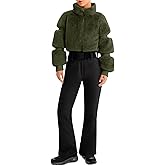 Yousify Womens Snow Suits One Piece Ski Suit Faux Fur Collar Jumpsuit Windproof Winter Warm Ski Outfits for Snowboarding